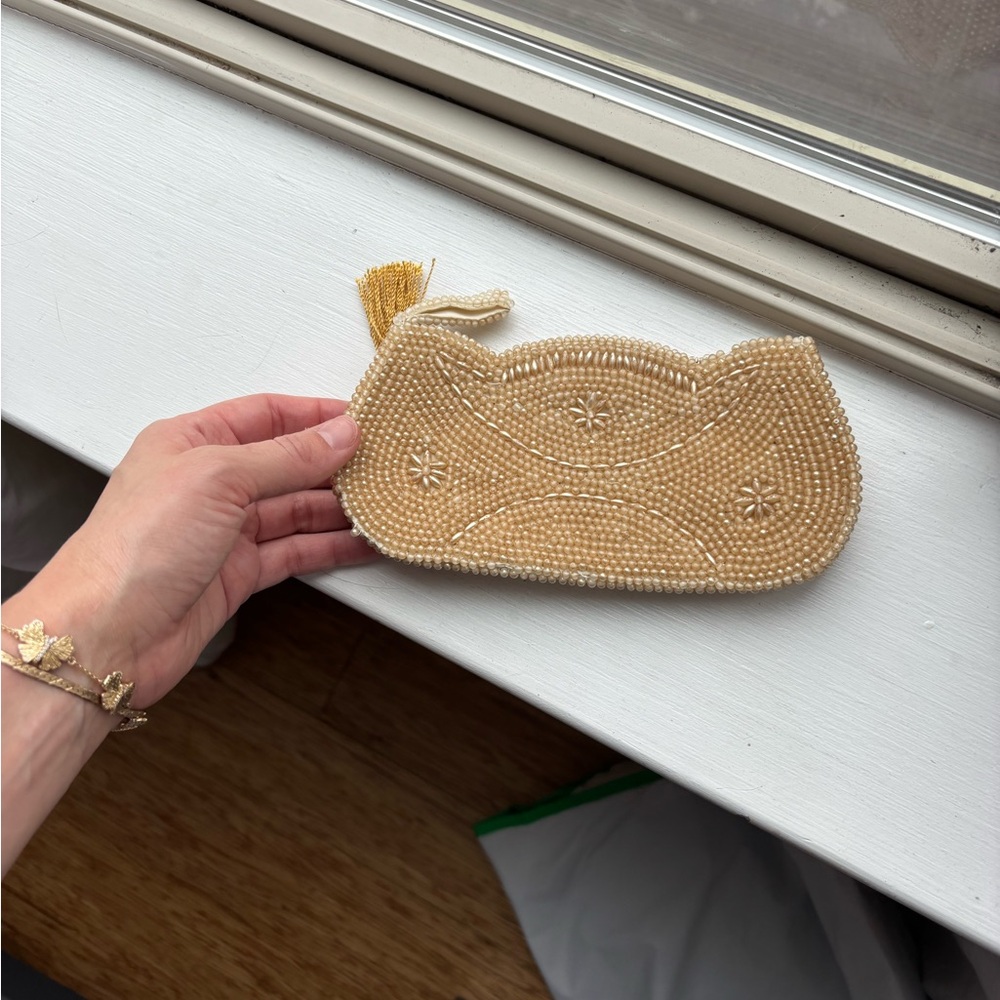 Beaded clutch bag